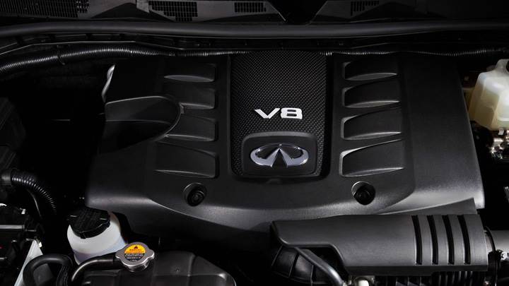 Engine Closeup Of Infiniti QX56 2011